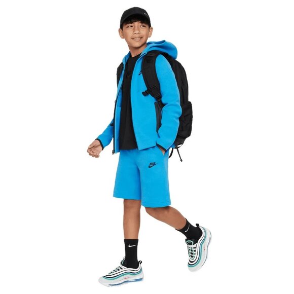 NWT Nike Tech Fleece Short - Boys Blue Size Medium - Picture 2 of 14